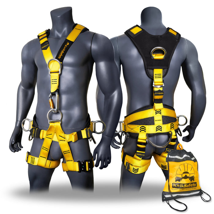 KwikSafety CANOPY KING Full Body Climbing Harness [5 D-Ring, Back &  Shoulder Support] Rock Climbing, Rappelling, Recreational Tree Climbing  Harness 