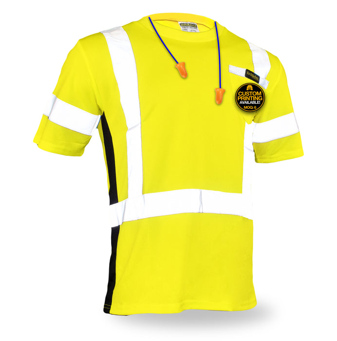 KwikSafety OPERATOR Safety Shirt (SOLID REFLECTIVE TAPE) Class 2 Short Sleeve ANSI Tested OSHA Compliant Hi Vis Reflective PPE - Model No.: KS4403 - KwikSafety