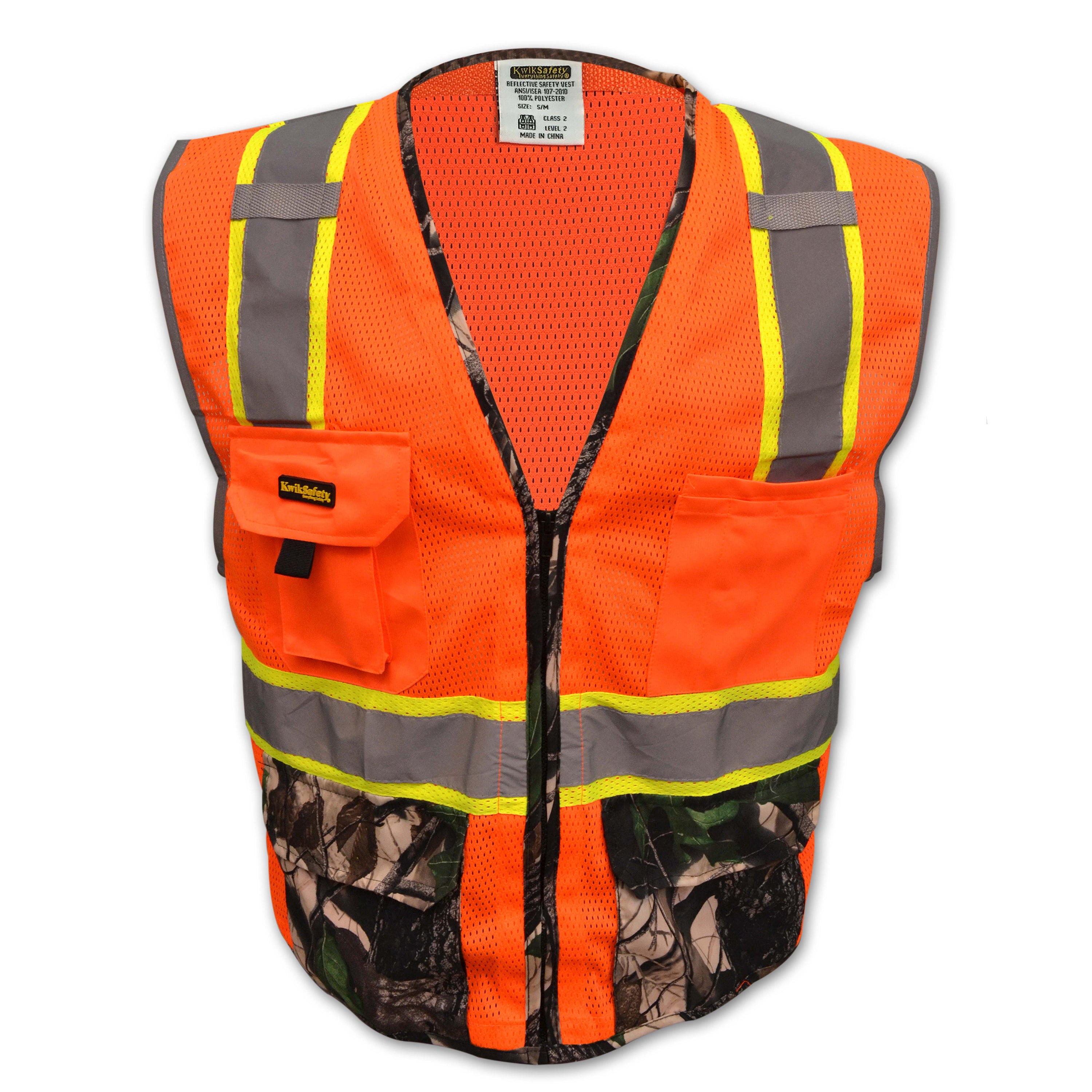 Orange camo safety vest hotsell