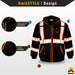 KwikSafety PATROL Safety Jacket (NO FUZZ Balls) Hi Vis Hoodie Reflective PPE - Model No.: KS5503BLK - KwikSafety