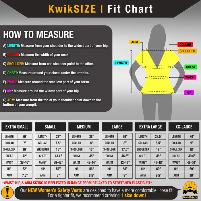 KwikSafety (Charlotte, NC) DUCHESS Safety Vest for Women Class 3 ANSI  Tested OSHA Compliant High Visibility Reflective Heavy Duty Vis Mesh Slim  Fit Construction Work Gear - Model No.: KS3335