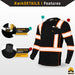 KwikSafety RENAISSANCE MAN Safety Shirt (FISHBONE TAPE) Long Sleeve Hi Vis Reflective PPE - Model No.: KS4402BLK - KwikSafety