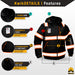 KwikSafety ENFORCER Safety Bomber Jacket (DETACHABLE ID POCKET) Hi Vis Reflective PPE - Model No.: KS5521BLK - KwikSafety