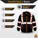 KwikSafety PATROL Safety Jacket (NO FUZZ Balls) Hi Vis Hoodie Reflective PPE - Model No.: KS5503BLK - KwikSafety