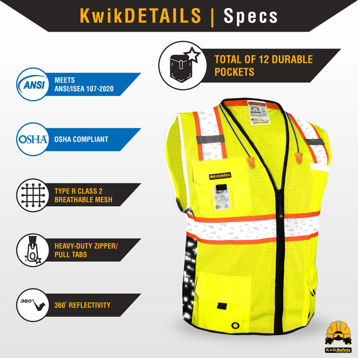 KwikSafety BIG KAHUNA DIGITAL Safety Vest (LIMITED Class EDITION) 2 AN