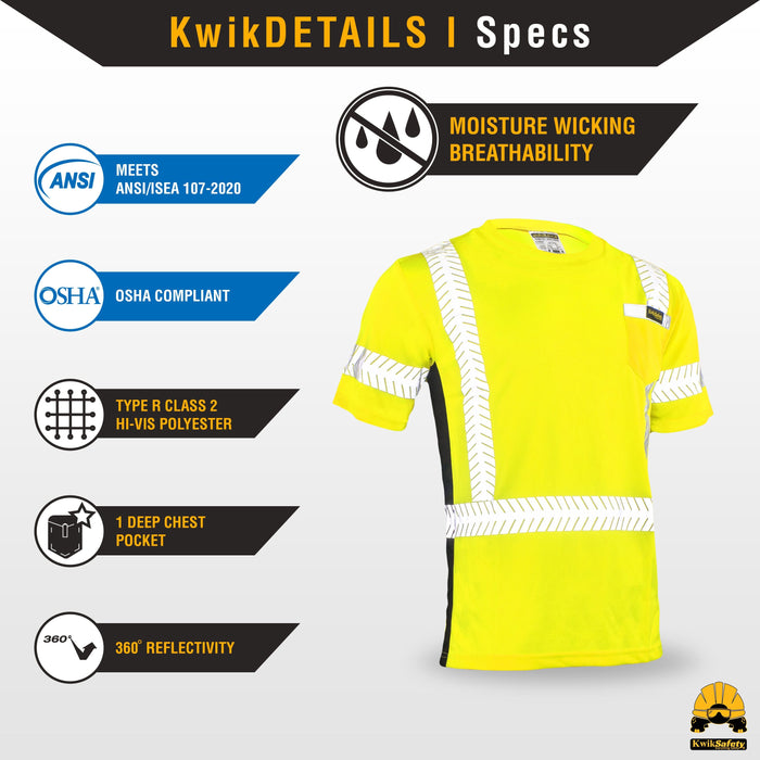KwikSafety No.: Shirt Reflective Visibility Short ANSI KS4401 High - MAN 2 Sleeve Safety Class Model RENAISSANCE