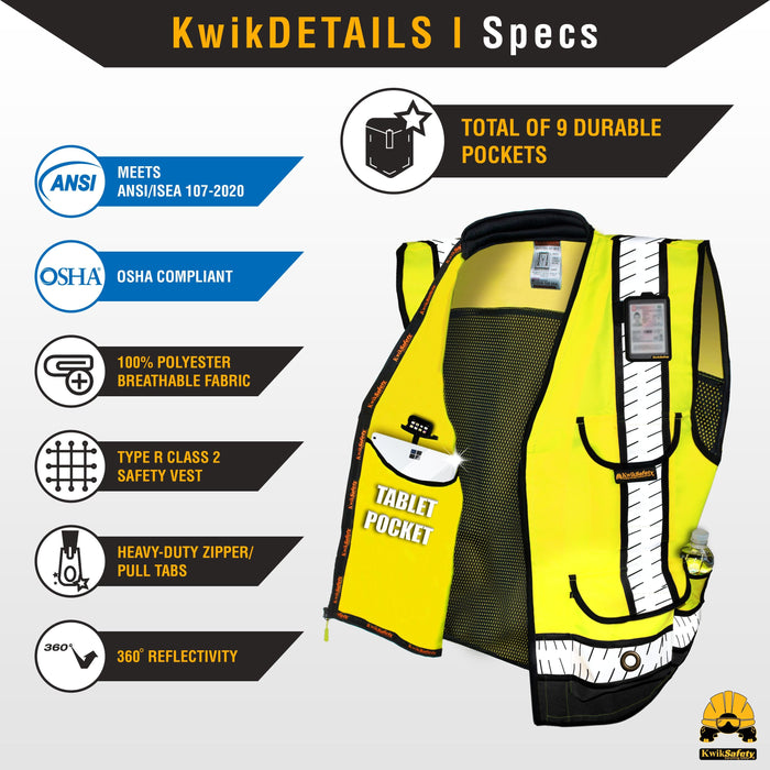  Chesson High Visibility Safety Vest, Medium Size, 2