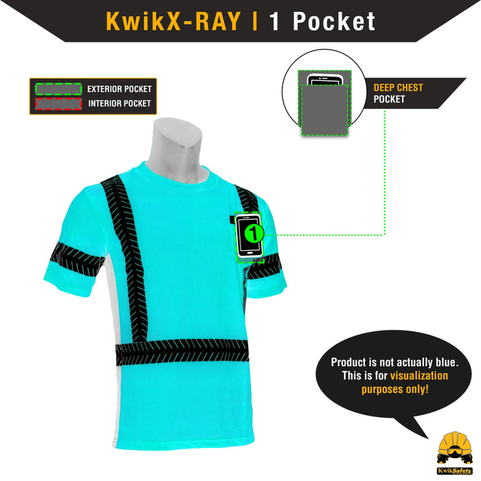 KwikSafety RENAISSANCE MAN Safety Shirt (FISHBONE TAPE) Short Sleeve Hi Vis Reflective PPE - Model No.: KS4401BLK - KwikSafety