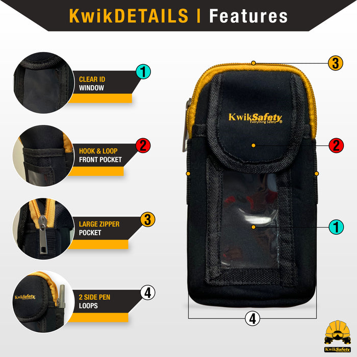 KwikSafety Premium Detachable Harness iPocket | Black & Gold - Model No.: KS1091