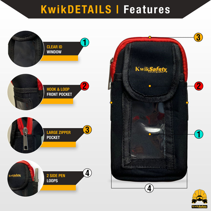 KwikSafety Detachable Harness iPocket | Black & Red - Model No.: KS1091