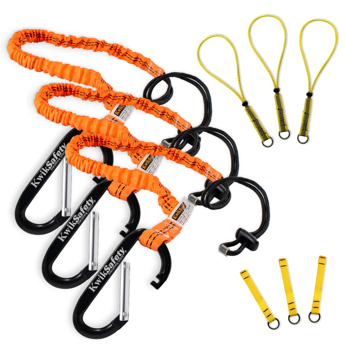 KwikSafety TENTACLE Light Duty Retractable Bungee Tool Lanyard w/ Carabiner Clip - Model No.: KS7901 - KwikSafety