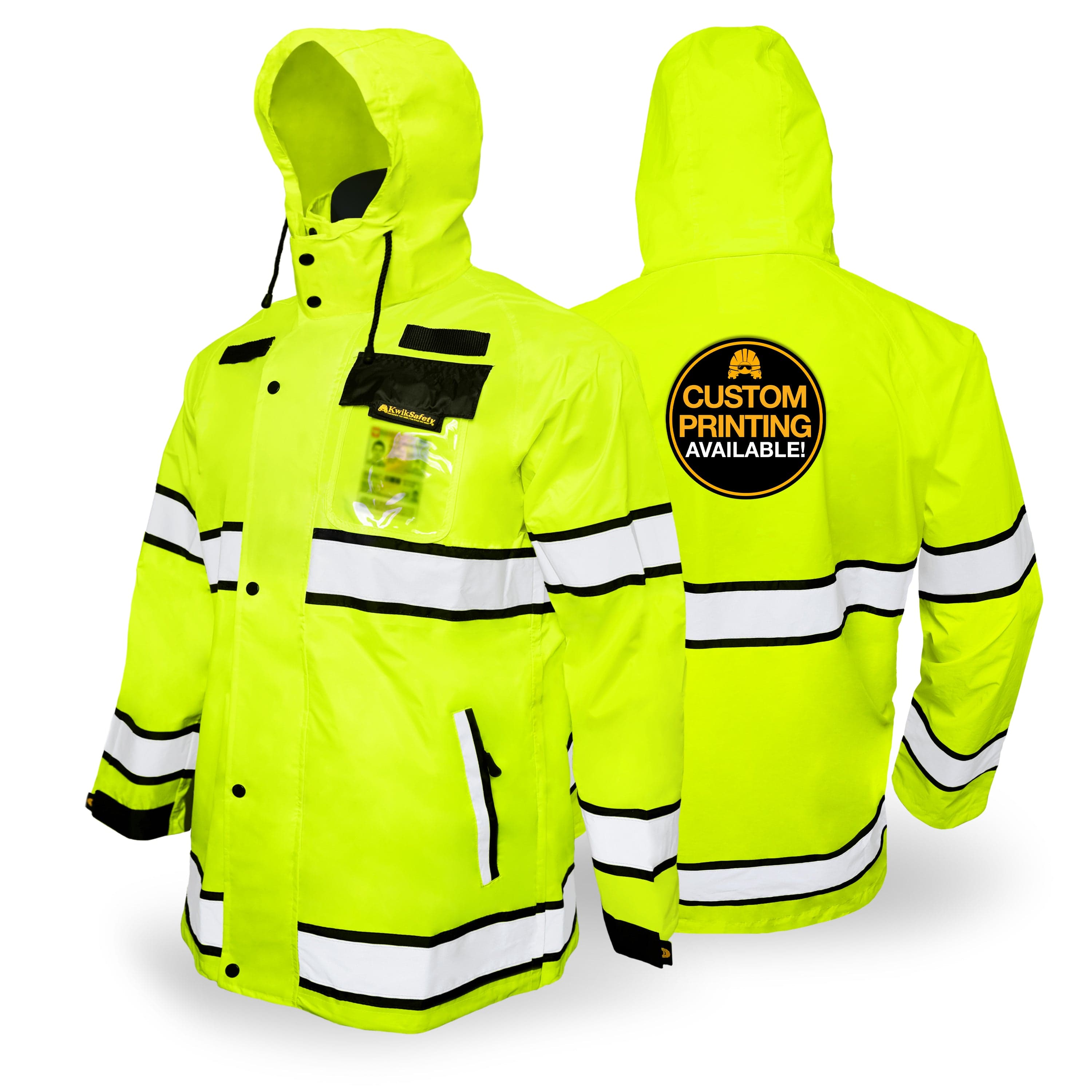 Buy Brite Safety Style 5212 FR Safety Raingear - Hi Vis Jacket, Safety  Jackets For Men Waterproof & Fire Resistant With High Visibility Hoodie,  ANSI 107 Class 3 Compliant (L, Hi Vis