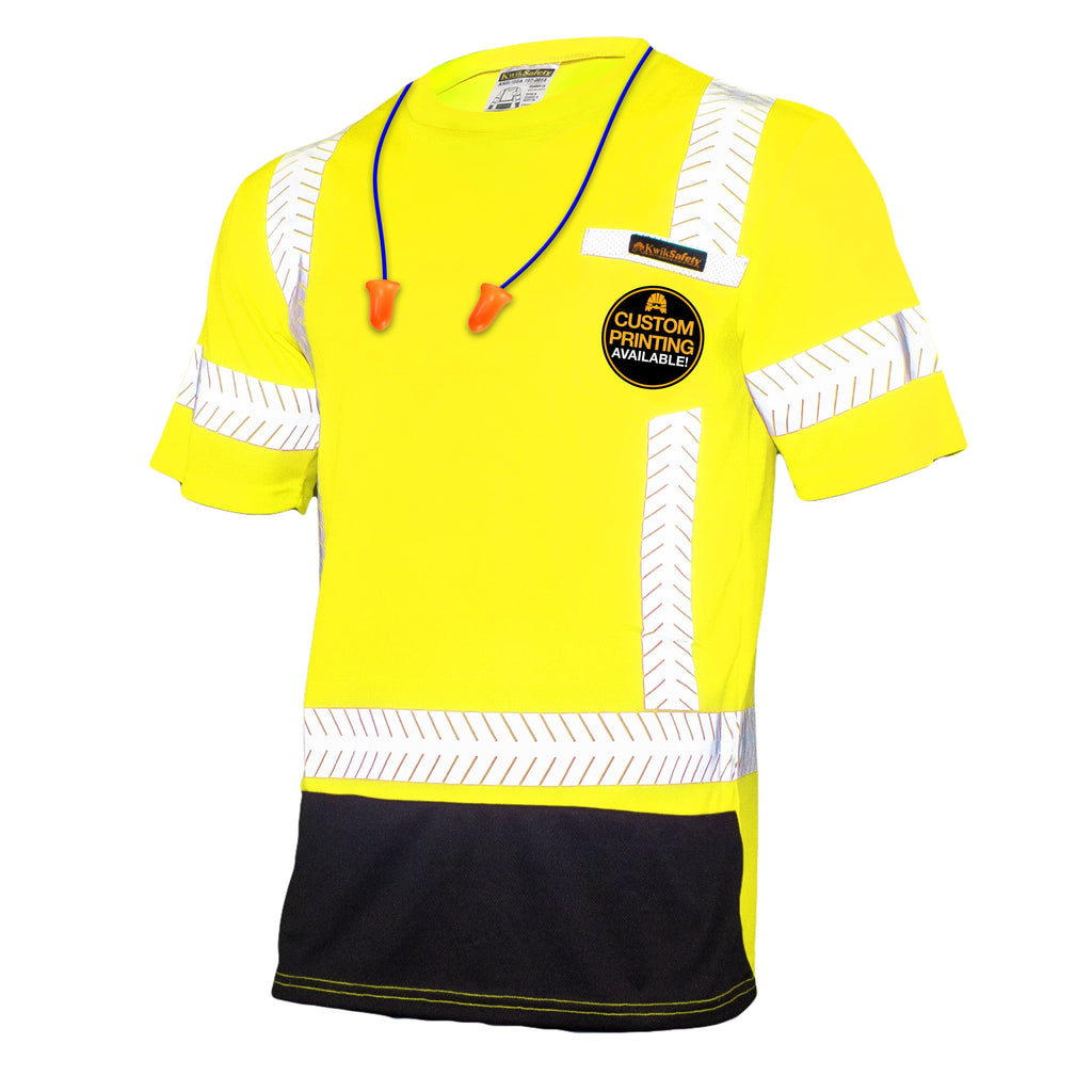 KwikSafety MECHANIC Safety (BLACK ANS Class Short TRIM) Shirt Sleeve 2