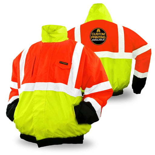 Kazsaifo Reflective Jackets for men Women Class 3 High Visibility Safety  Jacket Hi Vis Winter Bomber Jacket with Pockets Waterproof High Vis
