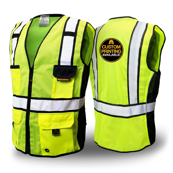 RoadBOSS Economy Safety Vest Class 2 ANSI Osha Hi Vis PPE | Yellow Small