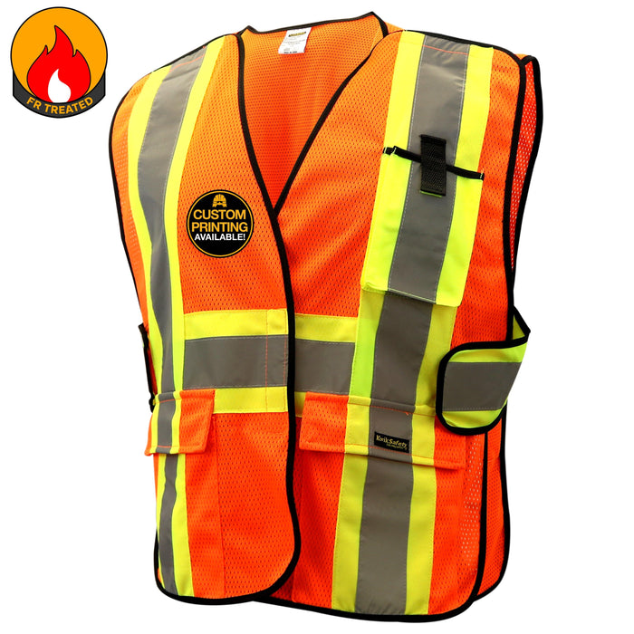 FR Treated Safety Vest | High Visibility by KwikSafety 4XL / 5XL / Yellow