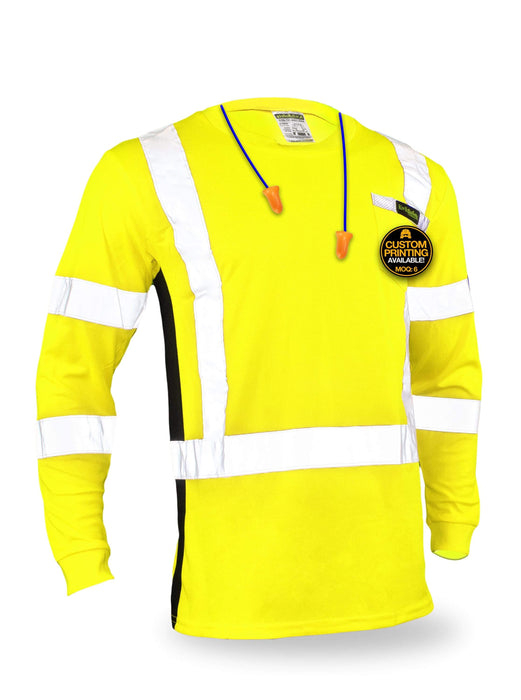 KwikSafety OPERATOR Safety Shirt (SOLID REFLECTIVE TAPE) Class Long Sleeve  ANSI Tested OSHA Compliant Hi Vis Reflective PPE Model No.: KS4404  KwikSafety