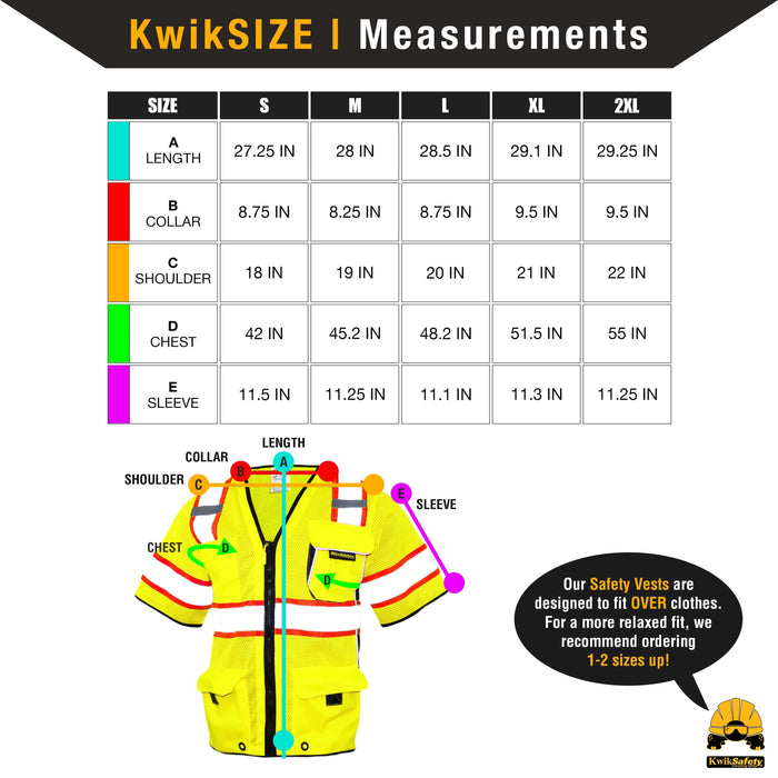 KwikSafety EXECUTIVE Safety Vest [10 Pockets] Class 3 ANSI Tested