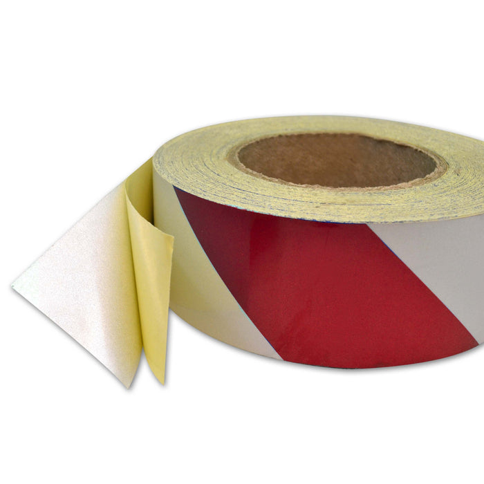 2 x 30 Ft. Reflective Tape, Red and Silver Stripes