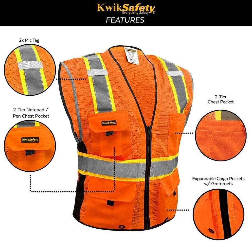 KwikSafety - BIG KAHUNA Hi Vis Reflective Class 2 Safety Vest